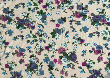 Profesional Viscose Rayon Fabric Floral Pakaian Kain 118D + 20D