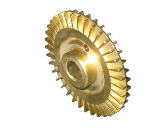 OEM pompa tembaga kuningan impeller, pasir pengecoran baling-baling roda impeller ASTM, GB, DIN, EN