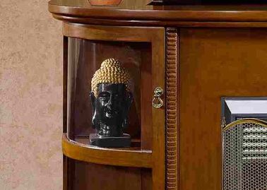 Perancis / Louis Gaya Antique Realistis api perapian Listrik TV Stand Remote Control