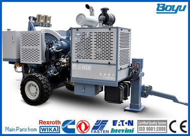 Tensioner Hidrolik Untuk Peralatan Stringing Listrik untuk Mesin OPGW / ADSS &amp; Konduktor 9Ton 2x45kN Cummins